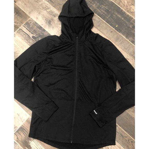 New HIND Solace Hydra Black Full Zip L/S Reflective Running Jacket Mens CYM802 M - Picture 1 of 5